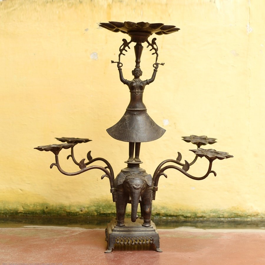 Antiquities from Khajuraho | Elephant Diya stand